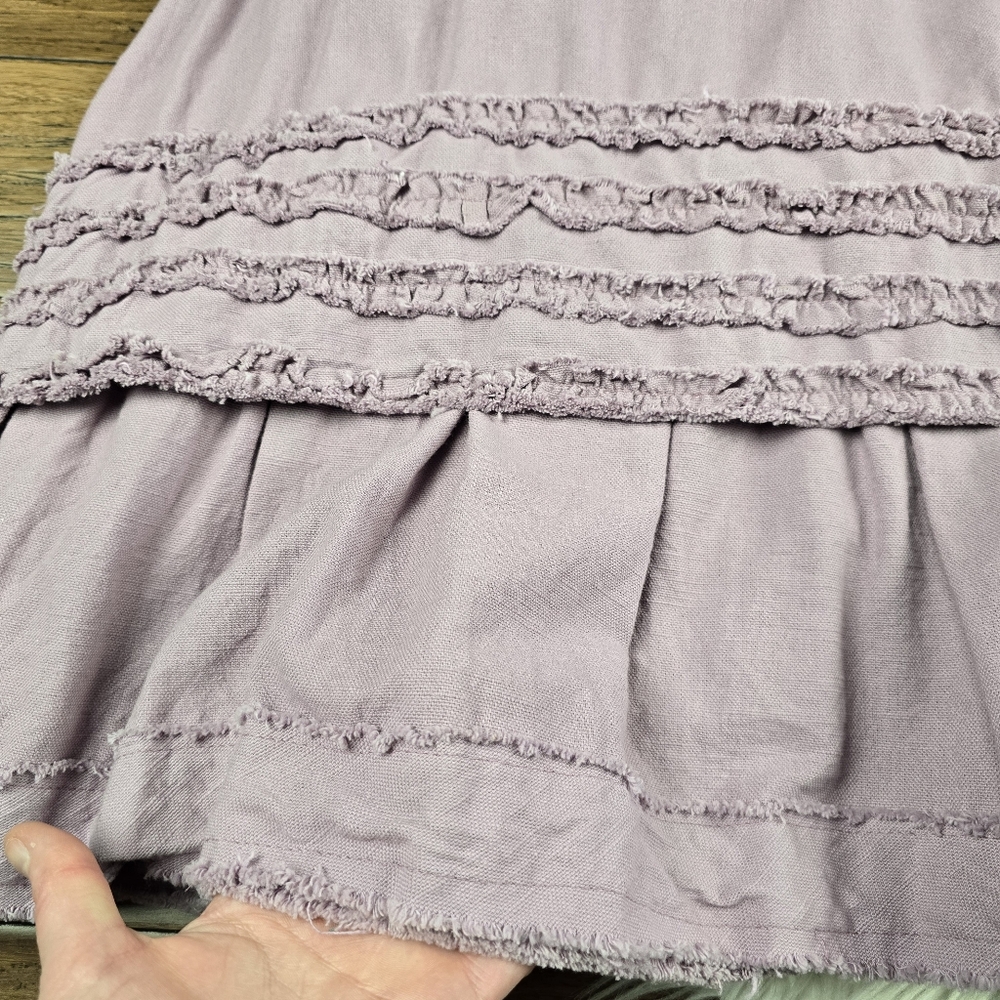 Apu A People United Mauve Sleeveless Boho Shabby Chic Maxi Dress Large - Picture 9 of 16